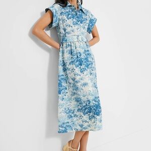 NWT Tuckernuck Misty Blue Toile Callie Dress